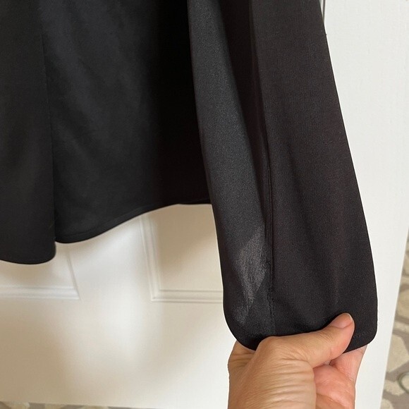 LA FEMME One-Shoulder Jersey Gown in Black 6 - Picture 6 of 12